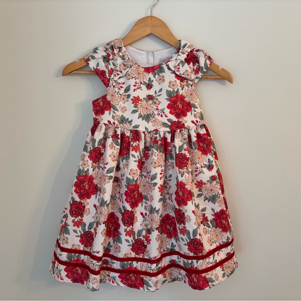 Catherine Malandrino White and Red Flutter Sleeve Sundress